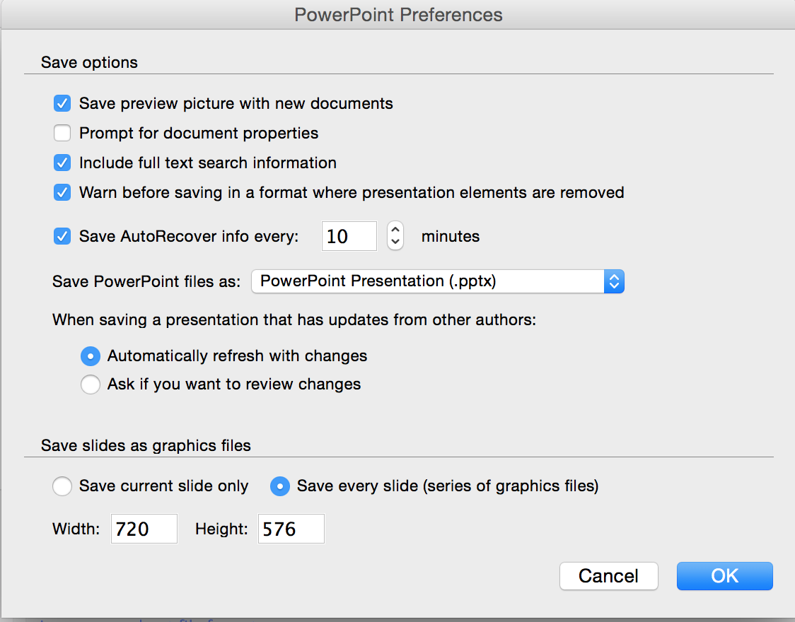 save a mac powerpoint for windows